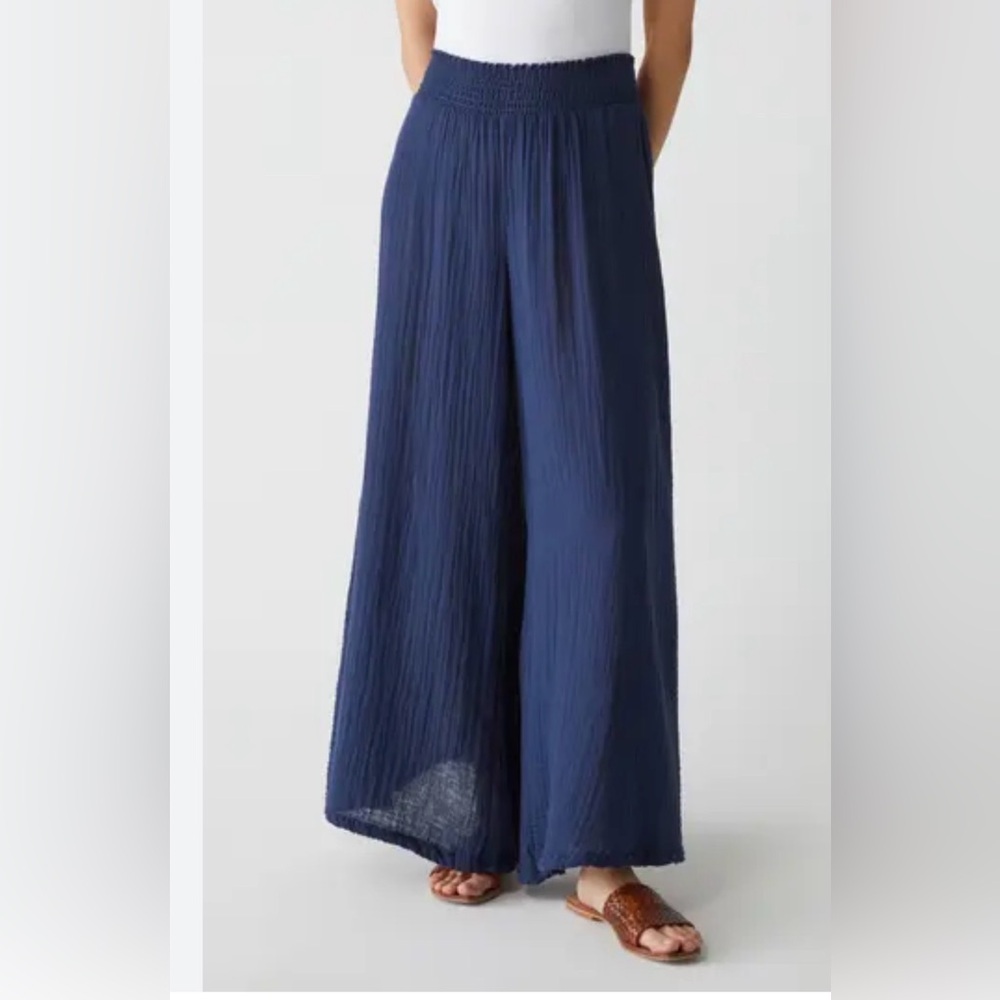 Michael Stars Deep Blue Wide-Leg Pants